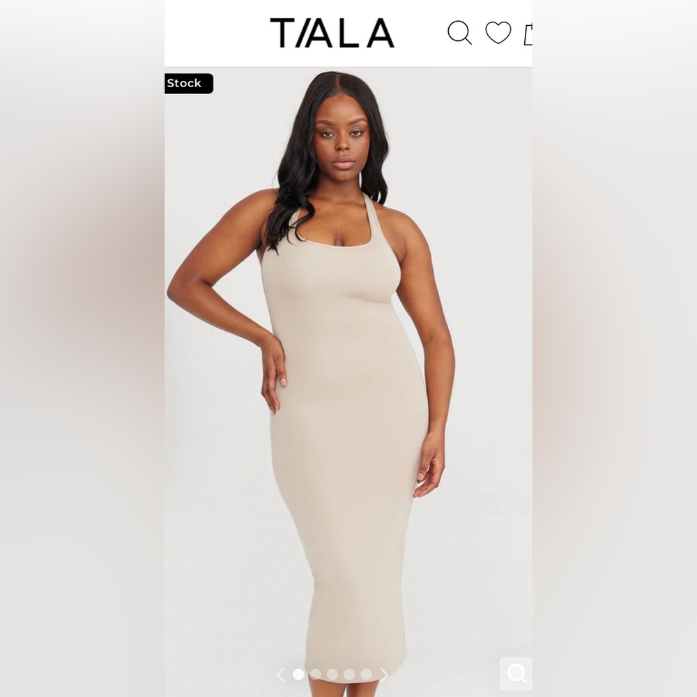 Tala T/ALA Cream midi bodycon dress XL nearly new